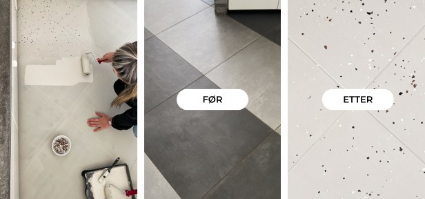 Hvordan fornye fliser med terrazzo flakes?